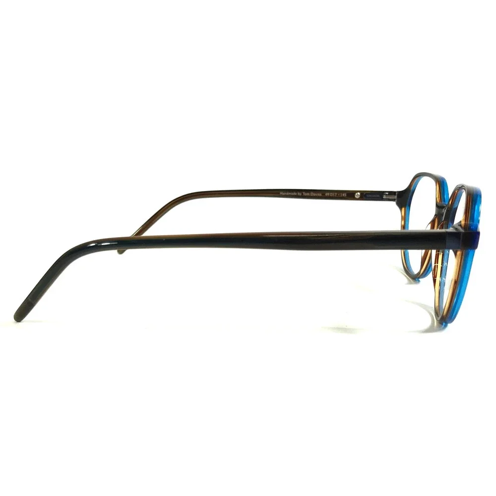 Tom Davies Eyeglasses Frames TD779 Col. 2260 Clear Blue on Brown 49-17-145